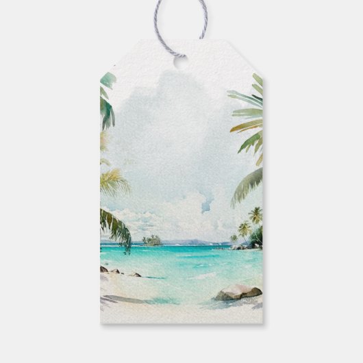 Tropische Macaw bruiloft Dank u Cadeaulabel (Achterkant)