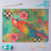 Tropische Macaw Decoupage Papier – Scarlet Parrot (Craft)