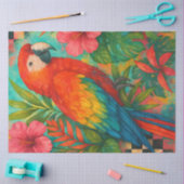 Tropische Macaw Decoupage Papier – Scarlet Parrot (Craft)