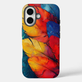 Tropische Macaw Feather Telefoonhoes iPhone 16 Hoesje