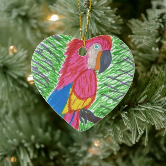 Tropische Macaw Keramisch Ornament (Boom)