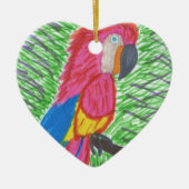 Tropische Macaw Keramisch Ornament (Voorkant)