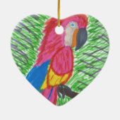 Tropische Macaw Keramisch Ornament (Achterkant)