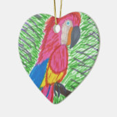 Tropische Macaw Keramisch Ornament (Links)