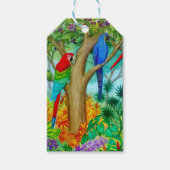 Tropische Macaw Papegaaien Gift Labels Cadeaulabel (Voorkant)