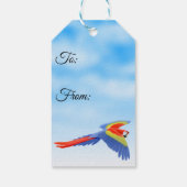 Tropische Macaw Papegaaien Gift Labels Cadeaulabel (Achterkant)