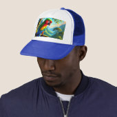 Tropische Macaw Parrot "Bird Lover" Trucker Hat Trucker Pet (In situ)