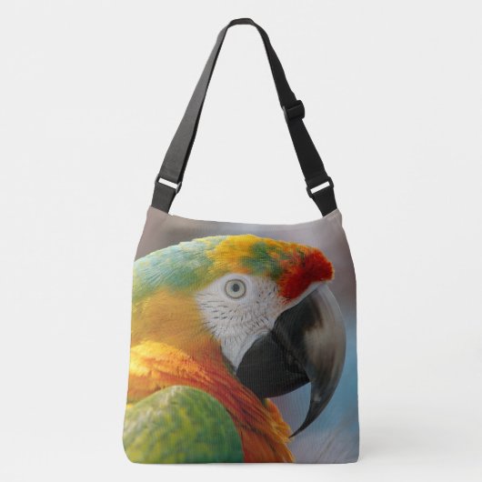 Tropische Macaw Parrot Crossbody Tas (Voorkant)
