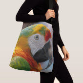 Tropische Macaw Parrot Crossbody Tas (Dichtbij)