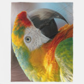 Tropische Macaw Parrot Fleece Deken (Voorkant)