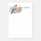 Tropische Macaw Parrot gepersonaliseerd 4x6 Post-it® Notes (Voorkant)