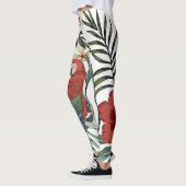Tropische  Macaw Parrot Hibiscus Leggings (Links)