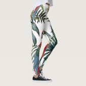 Tropische  Macaw Parrot Hibiscus Leggings (Rechts)