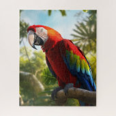 Tropische Macaw Parrot Legpuzzel (Verticaal)