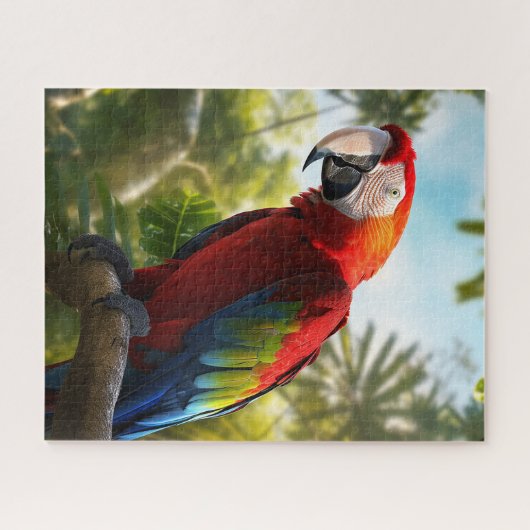 Tropische Macaw Parrot Legpuzzel (Horizontaal)