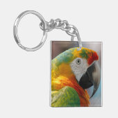 Tropische Macaw Parrot Sleutelhanger (Voorkant Links)