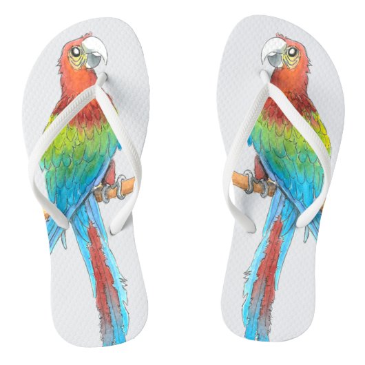 Tropische Macaw Parrot Teenslippers (Voetbed)