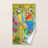 Tropische Macaw Parrots Bath Towel Set Bad Handdoek (Handdoek)
