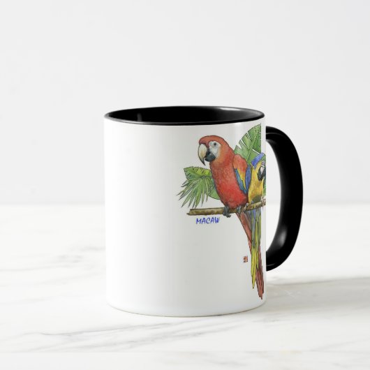 Tropische Macaws Mok (Voorkant rechts)