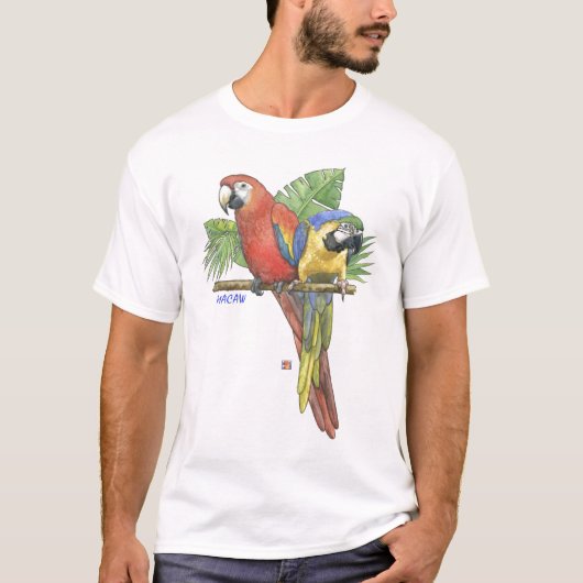 Tropische Macaws T-shirt (Voorkant)