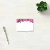 Tropische magenta roze bloemen op wit post-it® notes (Kantoor)