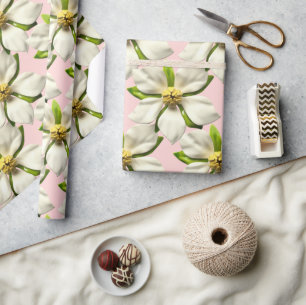 Tropische Magnolia Bloesem Bloem Lente Bruiloft Cadeaupapier