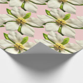 Tropische Magnolia Bloesem Bloem Lente Bruiloft Cadeaupapier (Hoek)