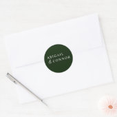 Tropische magnolia White Green Red Destination Ronde Sticker (Envelop)