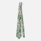 Tropische Majesteit Palm Gold Fronds Wedding Strop Stropdas (Voorkant)
