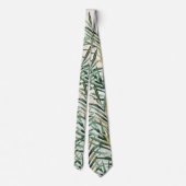 Tropische Majesteit Palm Gold Fronds Wedding Strop Stropdas (Achterkant)