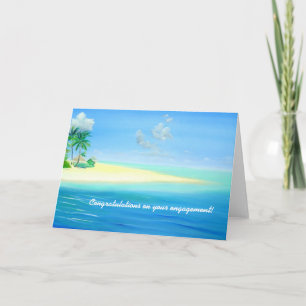 Tropische Maldiven Beach Verloving Card Kaart