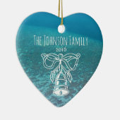 Tropische Maldiven Blue Ocean Custom Keramisch Ornament (Rechts)