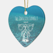 Tropische Maldiven Blue Ocean Custom Keramisch Ornament (Links)