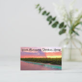 Tropische Maldiven Palm Trees Island Beach Sunset Visitekaartje (Staand voorkant)