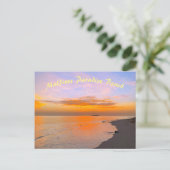 Tropische Maldiven Sandy Beach Evening Sunset Briefkaart (Staand voorkant)