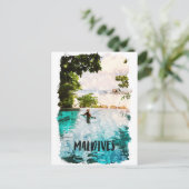 Tropische Malediven landschap van de Indische Ocea Briefkaart (Staand voorkant)