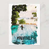 Tropische Malediven landschap van de Indische Ocea Briefkaart (Voorkant)