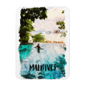 Tropische Malediven landschap van de Indische Ocea Magneet (Verticaal)