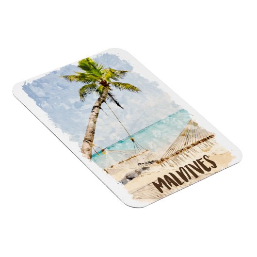 Tropische Malediven Strand Uitzicht landschap Magneet (Rechterzijde)