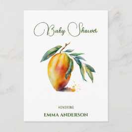Tropische Mango | Baby Shower Aankondigingskaart