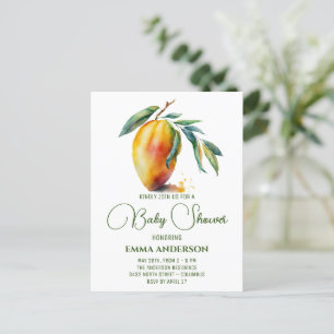Tropische Mango   BABY SHOWER Briefkaart