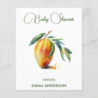 Tropische Mango | Baby Shower Flyer