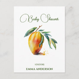 Tropische Mango | Baby Shower Informatiekaartje