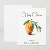Tropische Mango | Baby Shower Kaart (Voorkant / Achterkant)