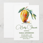 Tropische Mango | BABY SHOWER Kaart (Voorkant / Achterkant)