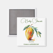 Tropische Mango | Baby Shower Magneet (Voorkant / Achterkant)