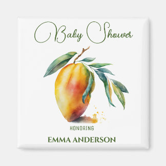 Tropische Mango | Baby Shower Magneet
