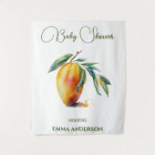 Tropische Mango | Baby Shower Wandkleed (Voorkant)