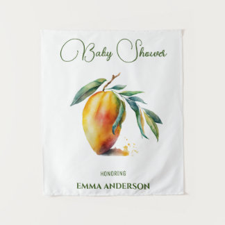 Tropische Mango | Baby Shower Wandkleed