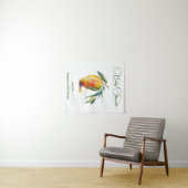 Tropische Mango | Baby Shower Wandkleed (In Situ (horizontaal))